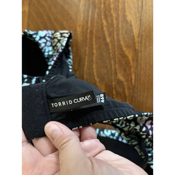 Torrid Curve Womens Balconette Lightly Bra Animal Print Rainbow Wireless 46B - Picture 4 of 7